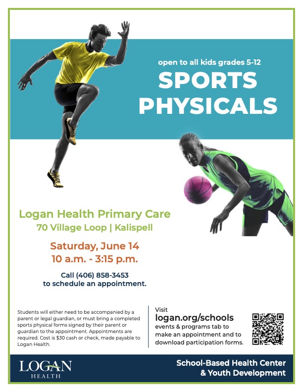 Sports Physicals June 14_PC 70 Village Loop flier
