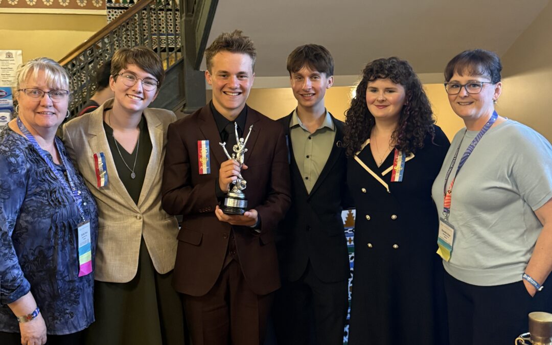 Members of the speech and debate team and their coaches at Nationals 2026.