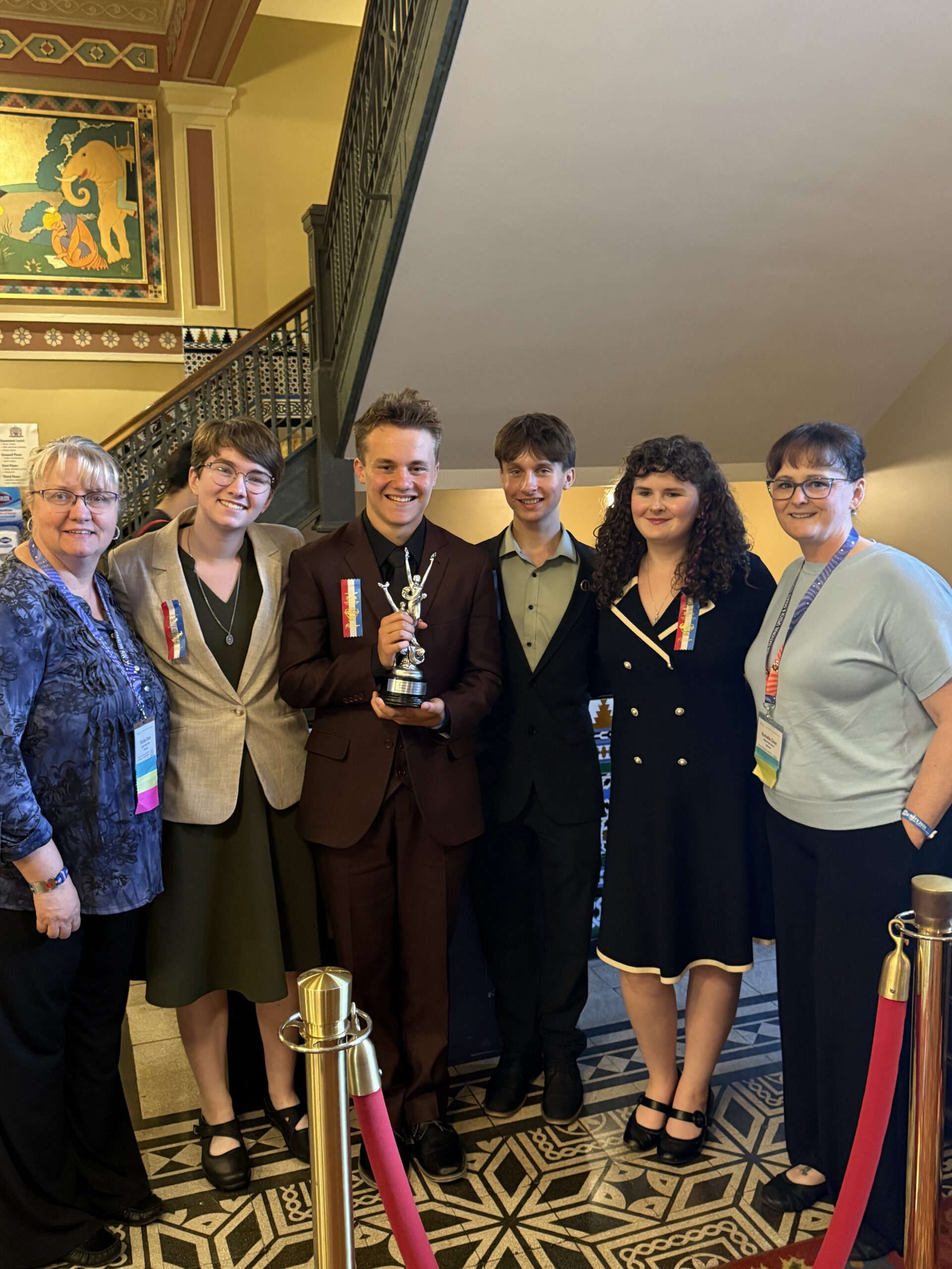 Members of the speech and debate team and their coaches at Nationals 2026.