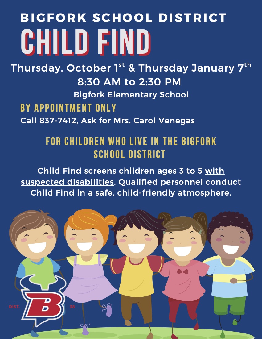 2025-2026 Child Find screening poster